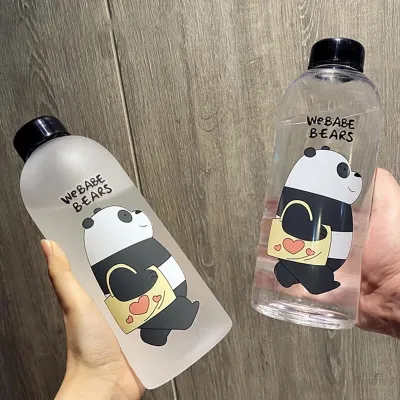 Cute Panda Bear Water Bottles With Straw (1000 ml)